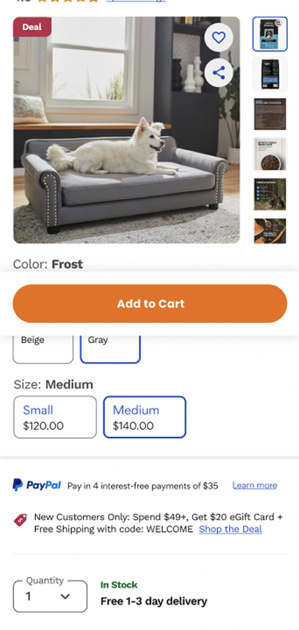 Product details placement